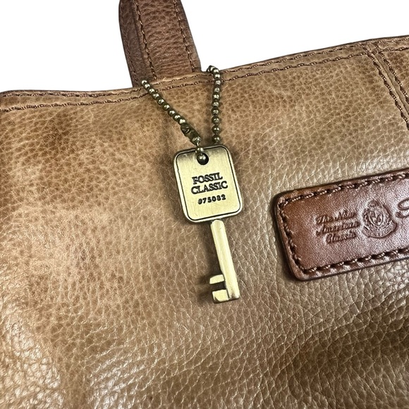 Vintage Fossil Y2K women’s brown leather shoulder bag - Picture 4 of 7